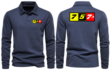 BOEING 757 LONG SLEEVE POLO